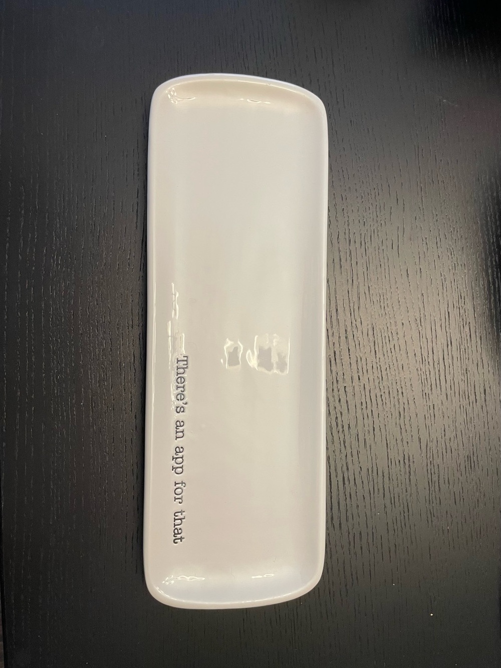 Mud Pie White Ceramic App Tray and dip bowl with Text